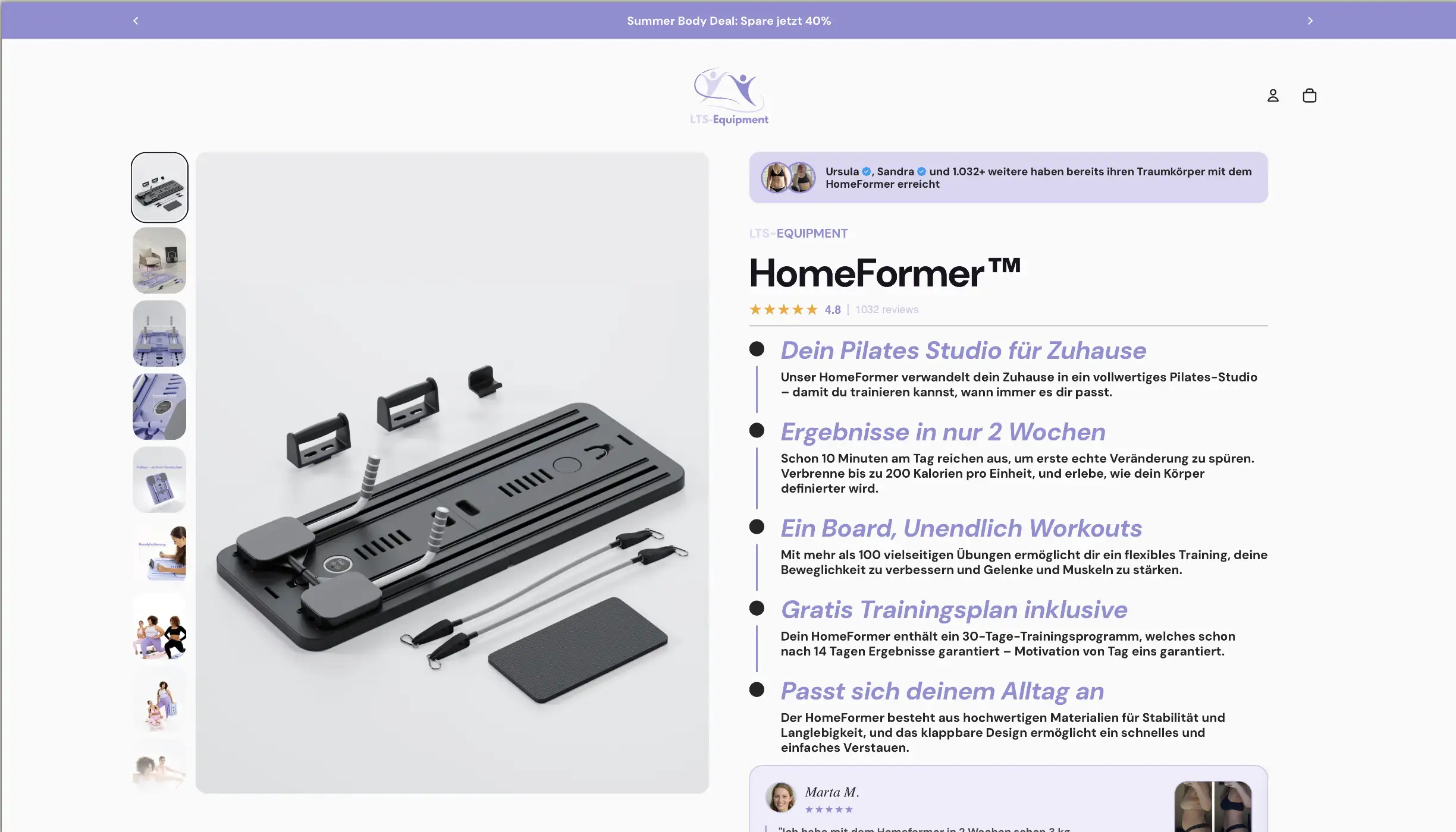 LTS-Equipment Shopify Store product page after redesign by Stellar Design
