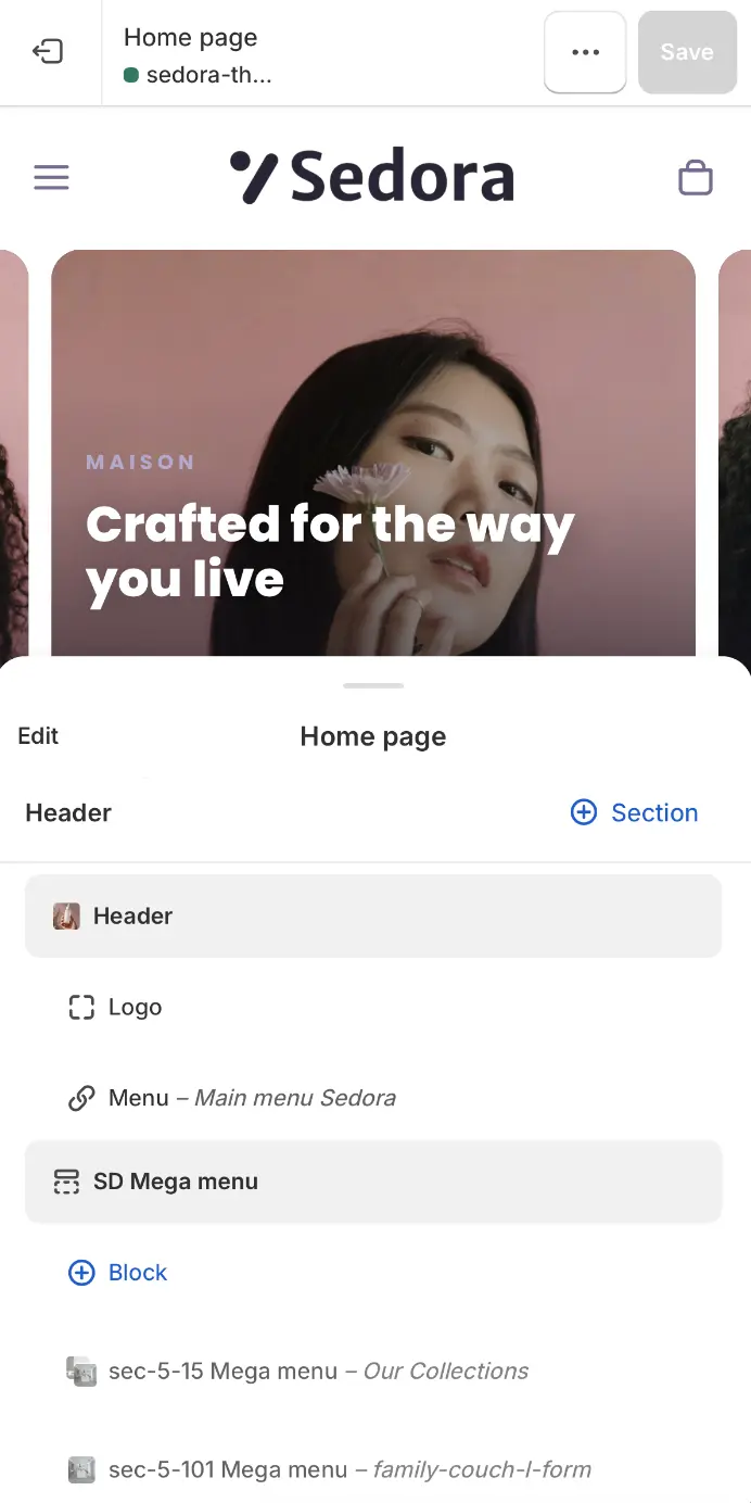 Custom product card – Mobile View