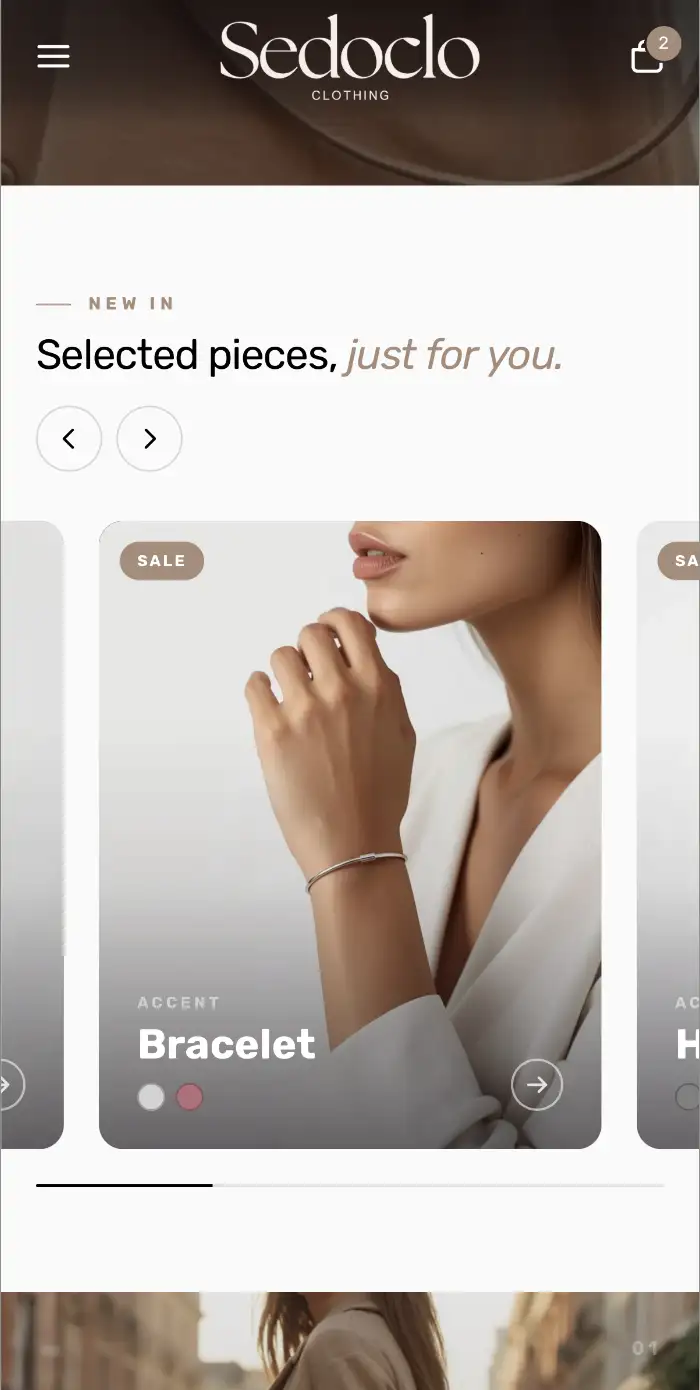 Sedora Shopify Theme – Mobile View
